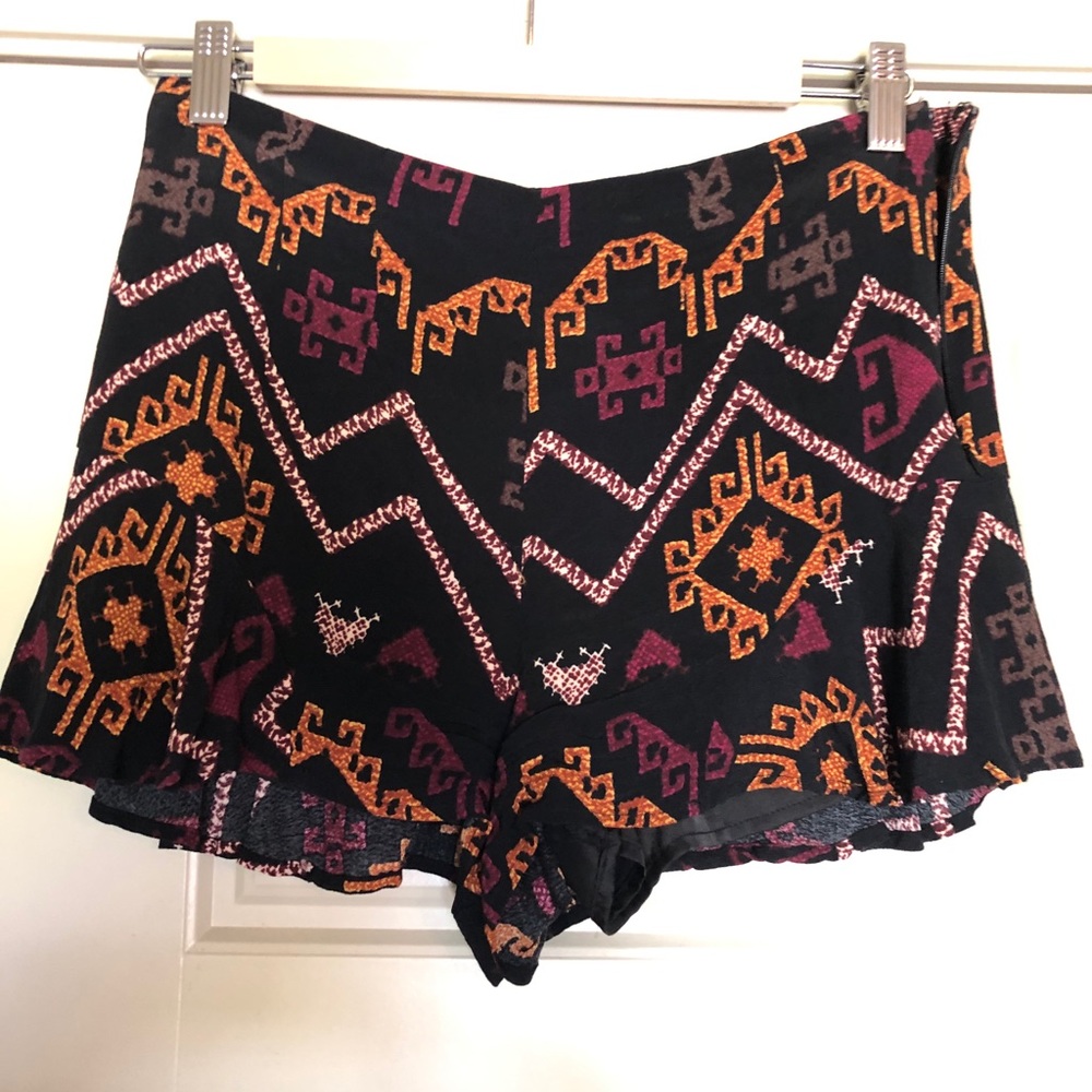 Geometric Black Shorts
